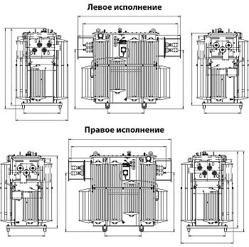 Фото чертежа ТМЗ 2500/6/0,4 Фото чертежа ТМЗ 2500/6/0,4
